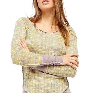 NWT Free People Spaced Out Long Sleeve Kit Top XL